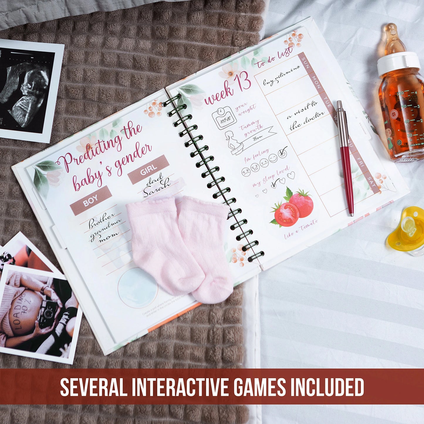 Pregnancy Journal for Expecting Mothers - First Time Moms Pregnancy Memory Book - Pregnancy Baby Bump Notebook