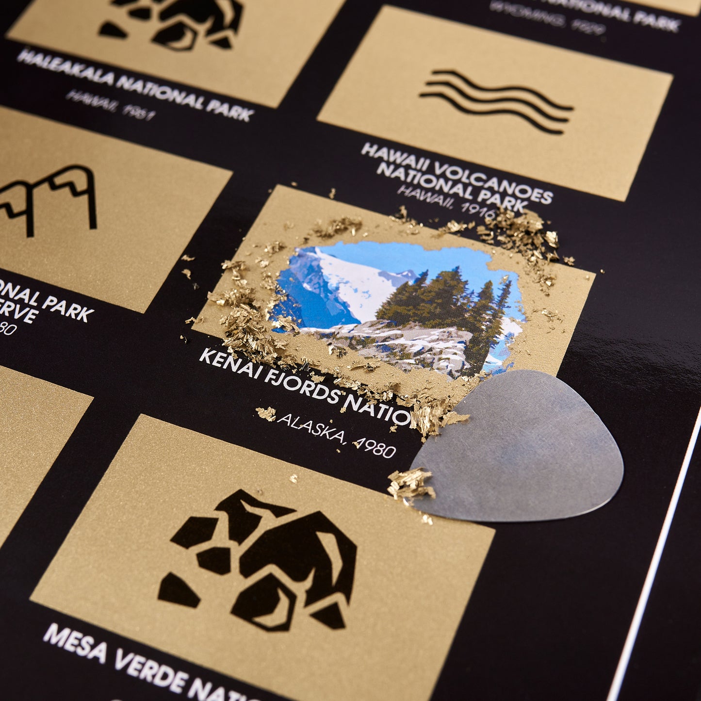 63 National Parks Scratch off Poster of the USA - Scratchable NP Print Map - United States Travel Map Poster Bucketlist
