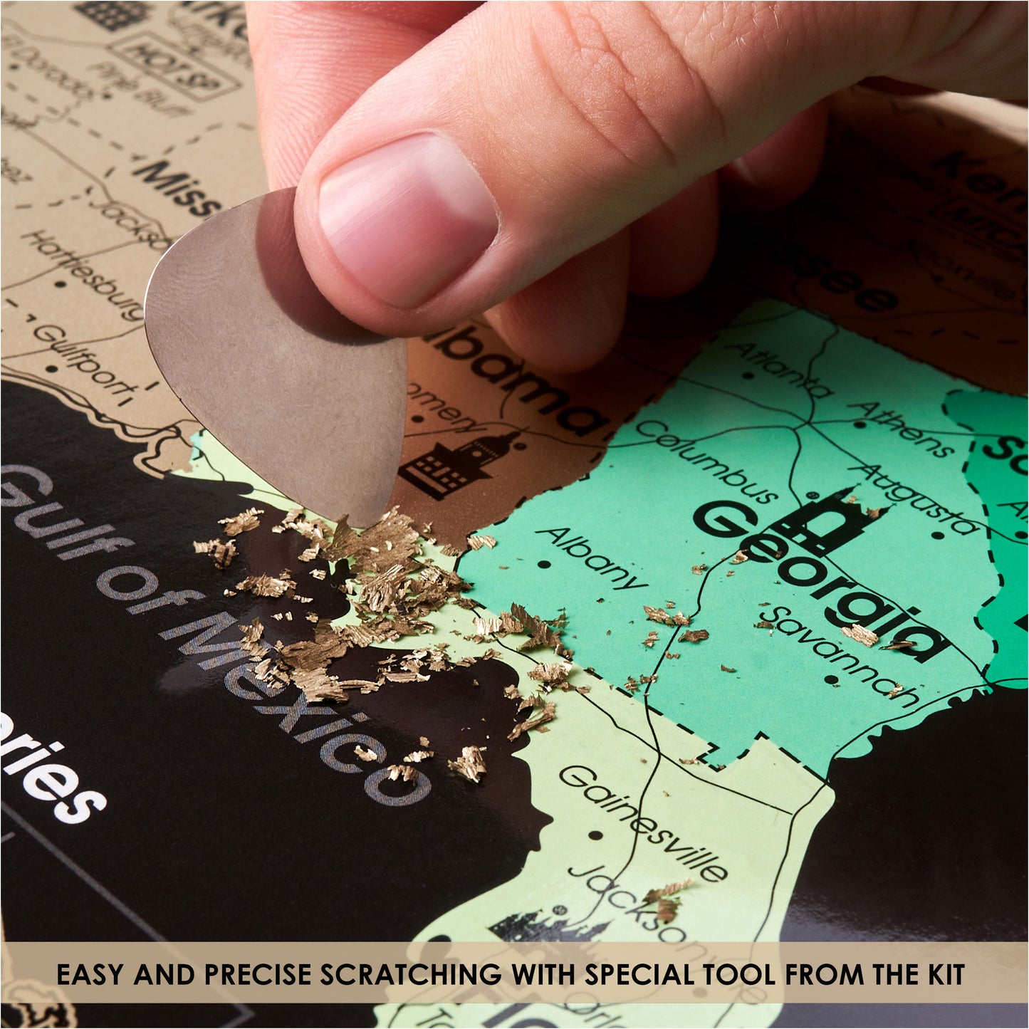 2 in 1 Gift Set - Scratch Off World Map and Scratch Off US Map - Easy to Frame Scratchable World and United States of America Posters