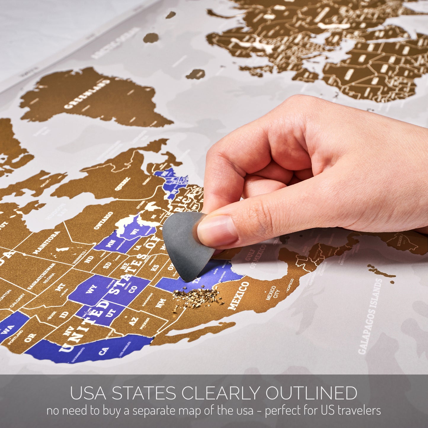 Searching for white and gold scratch off world map to buy? Purchase our white scratchable world map here. Discounted scratch off world maps - white or gold. All white travel maps and gold scratch maps available for purchase