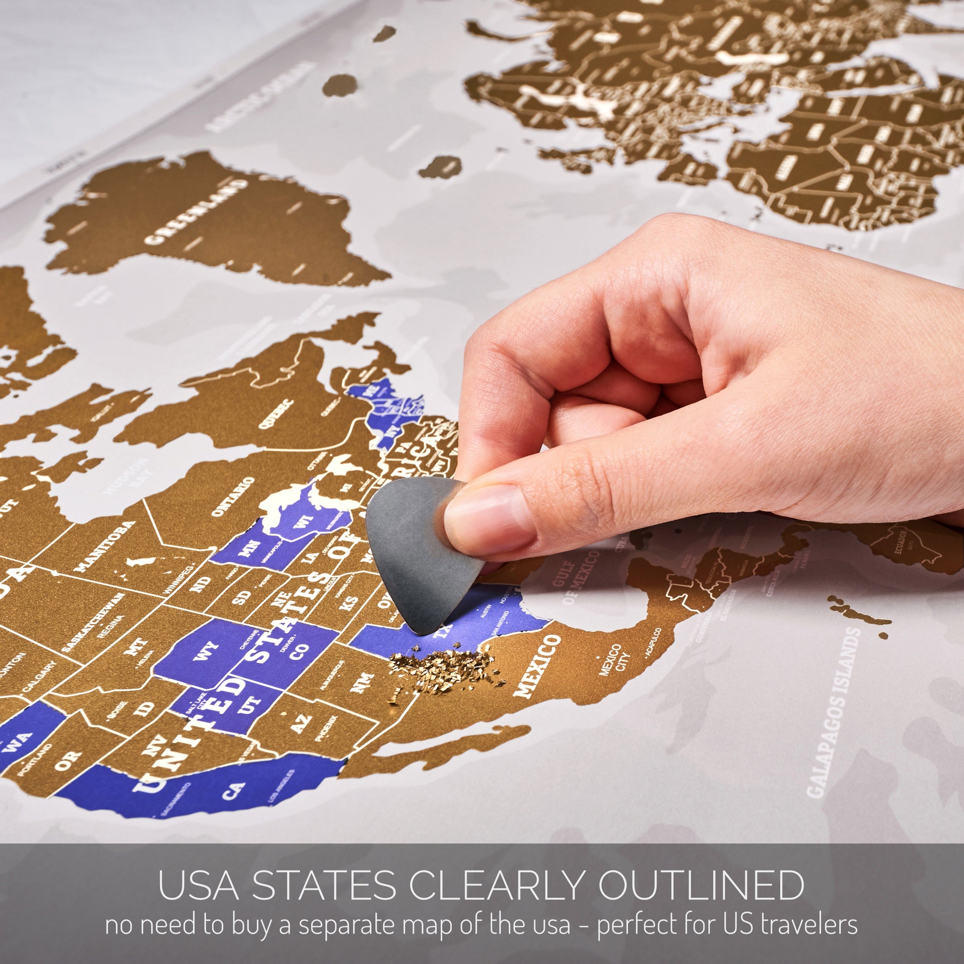 Searching for white and gold scratch off world map to buy? Purchase our white scratchable world map here. Discounted scratch off world maps - white or gold. All white travel maps and gold scratch maps available for purchase