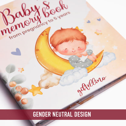 Baby Journal – Keepsake Memory Book for Baby’s First Year – Gender-Neutral Baby Memory Book with Space for Photos, Milestones, and Personal Notes – Perfect Baby Shower Gift