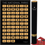 63 National Parks Scratch off Poster of the USA - Scratchable NP Print Map - United States Travel Map Poster Bucketlist