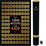 Scratch off Kids Movies Poster - Top 100 Kids Movies and Cartoons - Kids Films Checklist - Kids Cinema Bucketlist Map - Best Gift for Kids