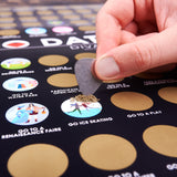 Scratch off Dates Poster - Top 100 Things to Do for Couples - 100 Dates Scratch off Bucket List - Motivational Checklist Scratch off Map