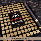 Scratch off Horror Movies Poster - Best Horrors Cinema Chart - Top 100 Horror Films Map - Movie Challenge to Do List - Movies Bucketlist