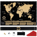 Want to buy scratchable map to decorate your home? Purchase one of our black scratch off world maps and you`ll do that! Sales price on our black travel maps and gold scratchable maps. All black scratchable maps and gold scratch off world maps are available on website