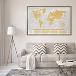 Searching for white and gold scratch off world map to buy? Purchase our white scratchable world map here. Discounted scratch off world maps - white or gold. All white travel maps and gold scratch maps available for purchase