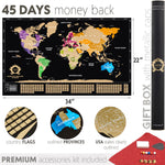 Want to buy scratchable map to decorate your home? Purchase one of our black scratch off world maps and you`ll do that! Sales price on our black travel maps and gold scratchable maps. All black scratchable maps and gold scratch off world maps are available on website