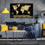 Gold and Black Large Scratch off World Map Where We Have Been by Divalis